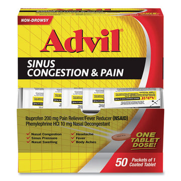 Advil® Sinus Congestion And Pain Relief, 50-box freeshipping - TVN Wholesale